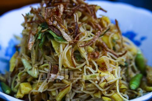 Traditional streetfare noodles in Yangon