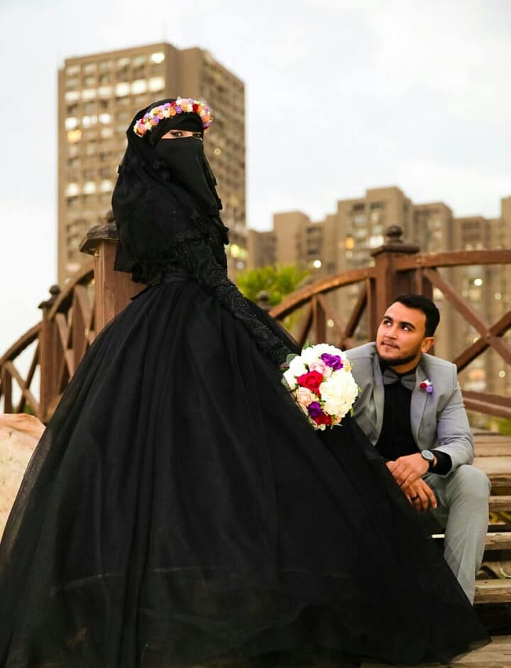 black engagement dress