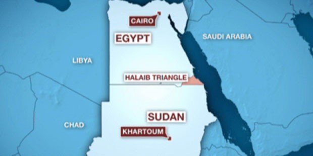 Halayeb-Triangle Egypt Sudan map