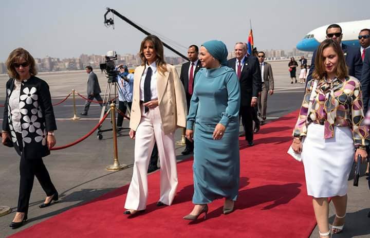 Melania Trump arrives in Cairo in her first to Egypt - Egypt Independent