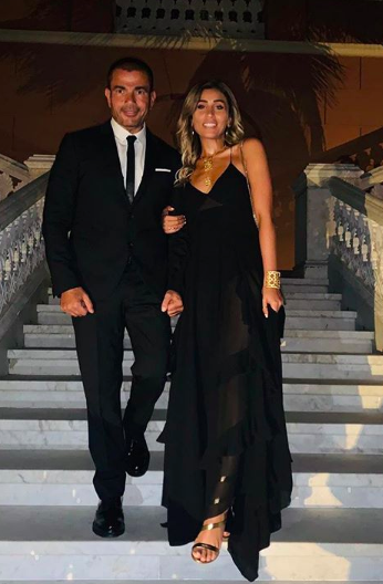 Video| Amr Diab celebrates birthday with Dina al-Sherbeny - Egypt ...