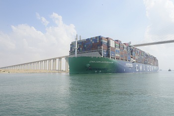 World's largest natural-gas powered container ship transits Suez Canal ...