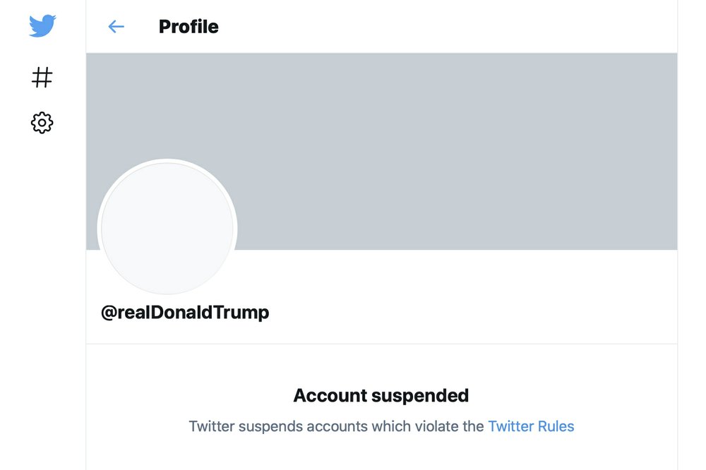 Trump’s Twitter account permanently suspended