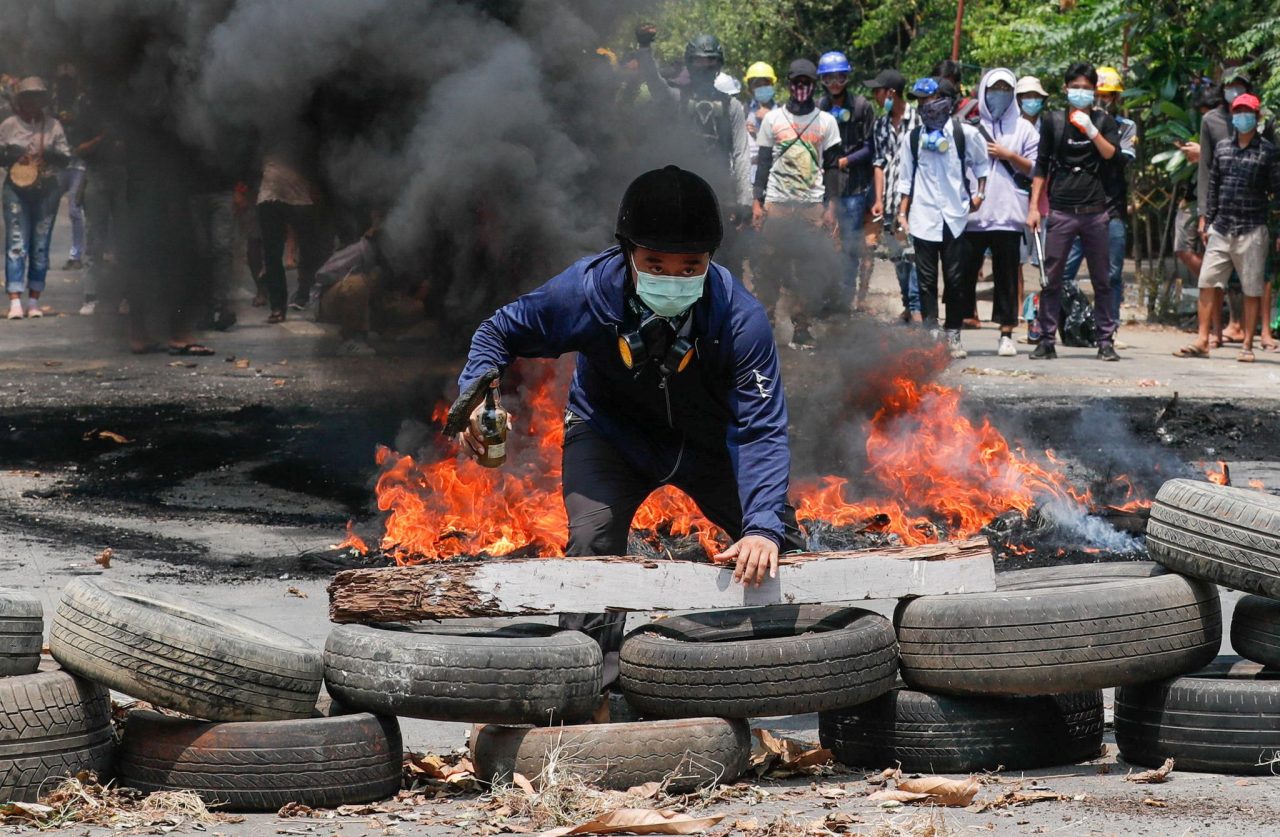 Thousands take to the streets in Myanmar as five more protesters killed