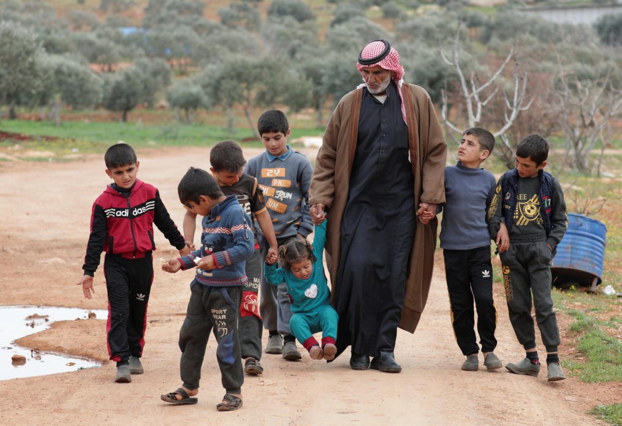 Syrian farmer lost wife and sons to war; grandchildren are his solace