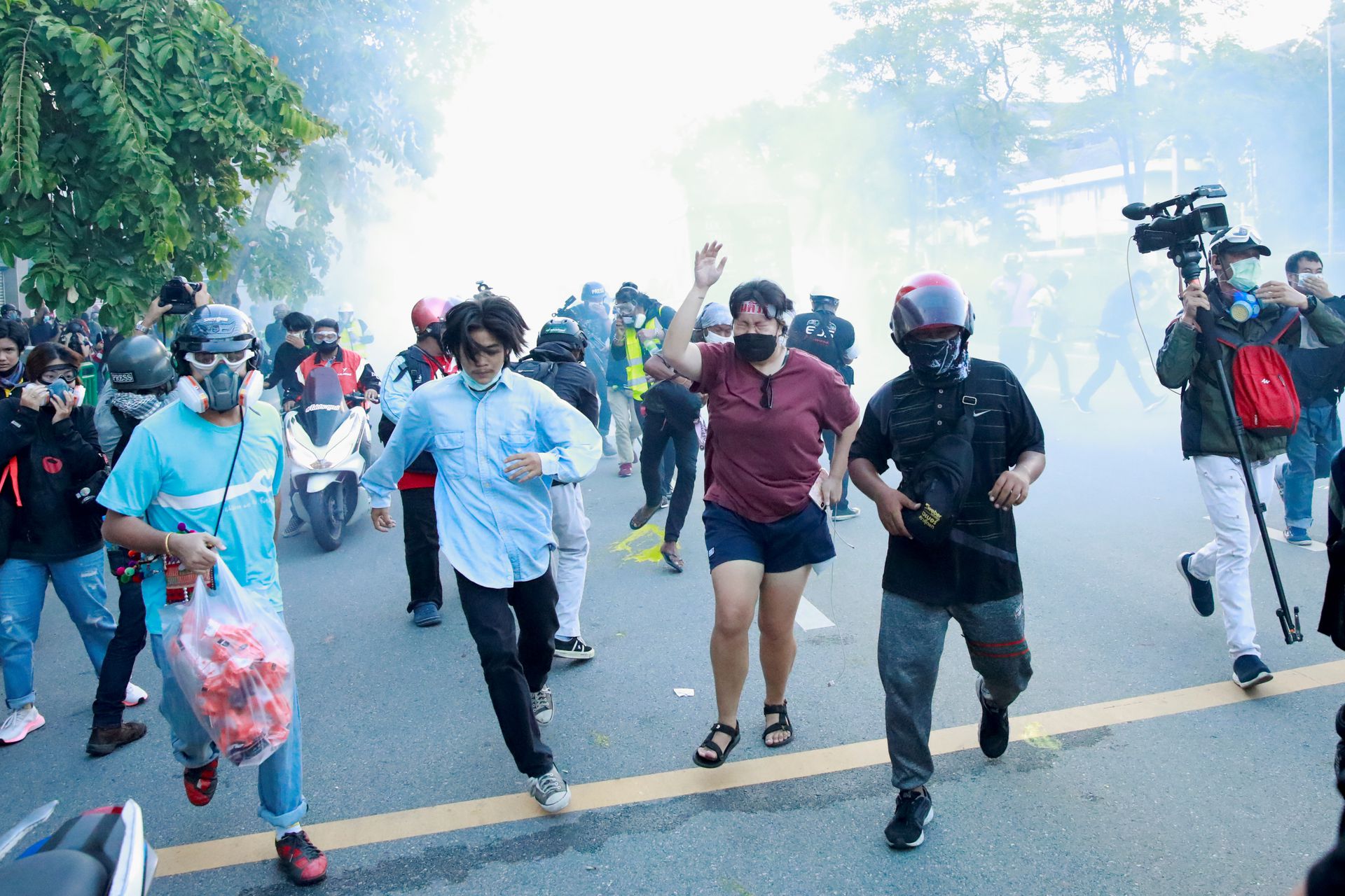 Thai protester comatose with bullet lodged in head after clashes