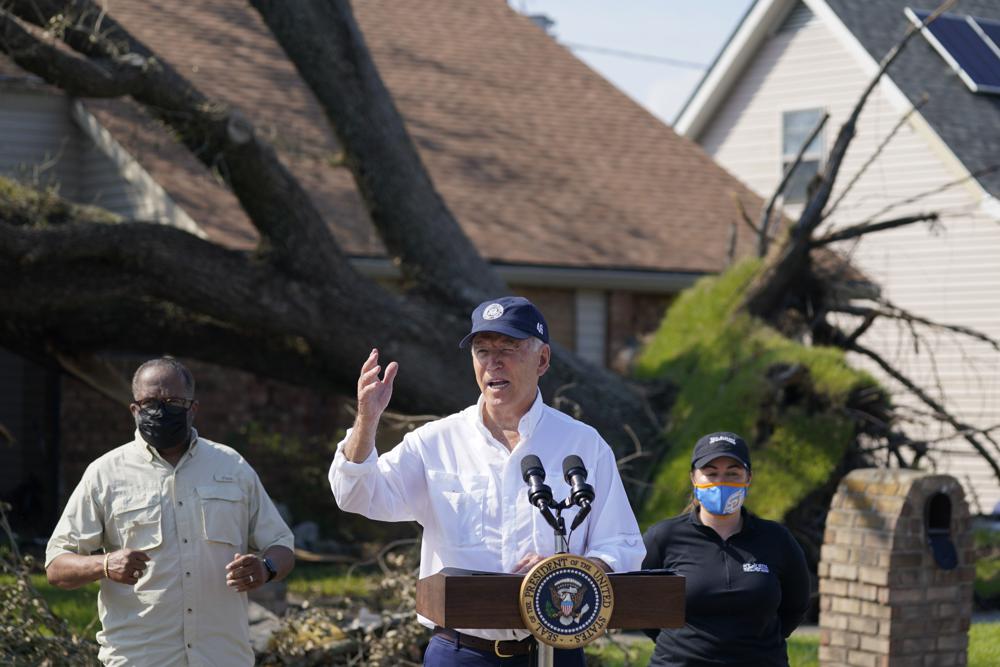 Biden tells storm-ravaged Louisiana: ‘I know you’re hurting’