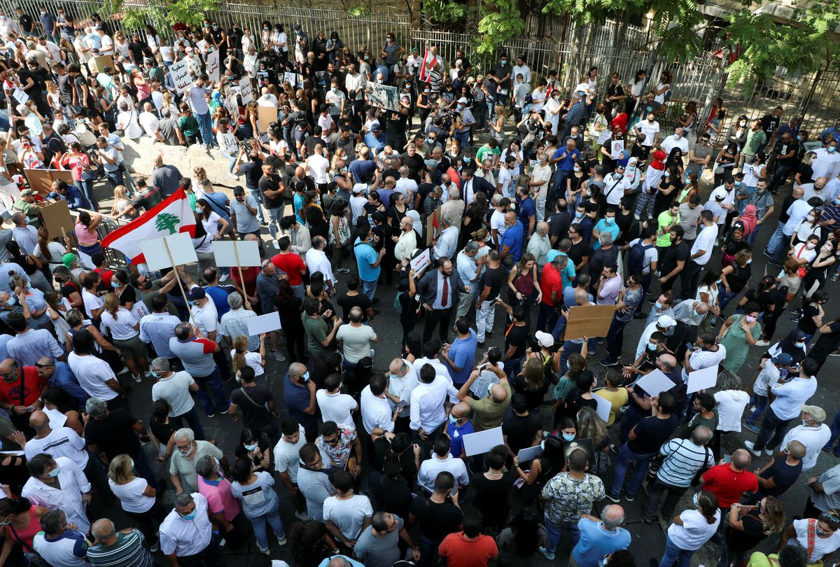 Angry relatives of Beirut blast victims protest probe delays