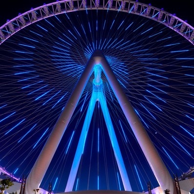 Ain Dubai at night (Dubai Eye)