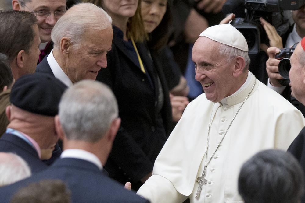 Vatican cancels live broadcast of Biden greeting pope