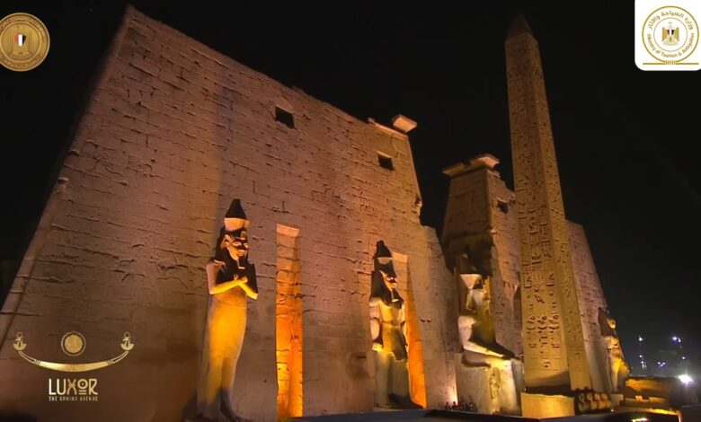 opening ceremony of The restored Avenue of the Sphinxes or Road of the Rams, a 3,000-year-old avenue that connects Luxor Temple with Karnak Temple