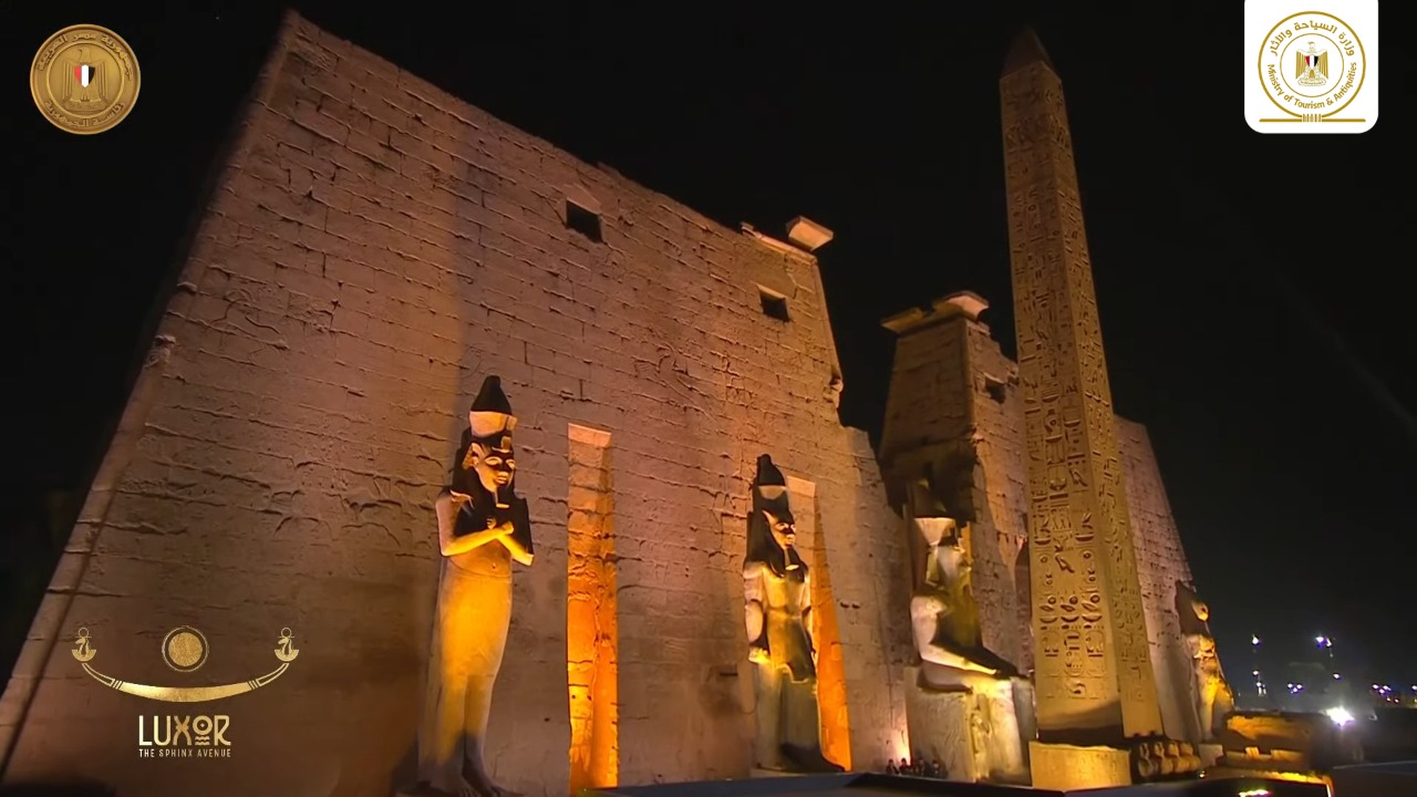 opening ceremony of The restored Avenue of the Sphinxes or Road of the Rams, a 3,000-year-old avenue that connects Luxor Temple with Karnak Temple