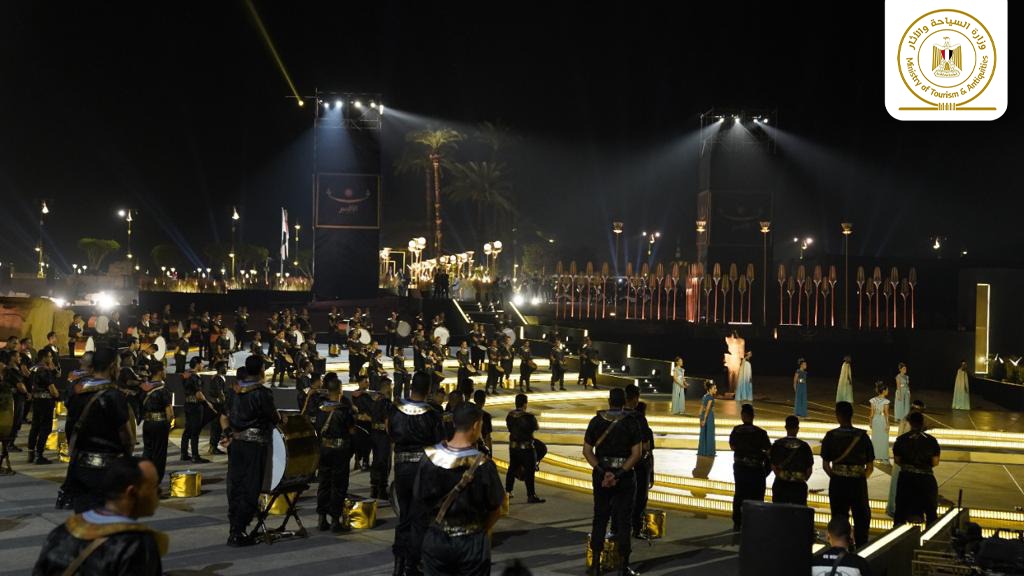 People perform during the opening ceremony for the restored Avenue of the Sphinxes or Road of the Rams, a 3,000-year-old avenue that connects Luxor Temple with Karnak Temple, in Luxor, Egypt, November 25, 2021. 3