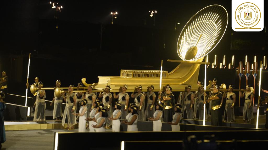 People perform during the opening ceremony for the restored Avenue of the Sphinxes or Road of the Rams, a 3,000-year-old avenue that connects Luxor Temple with Karnak Temple, in Luxor, Egypt, November 25, 2021.2