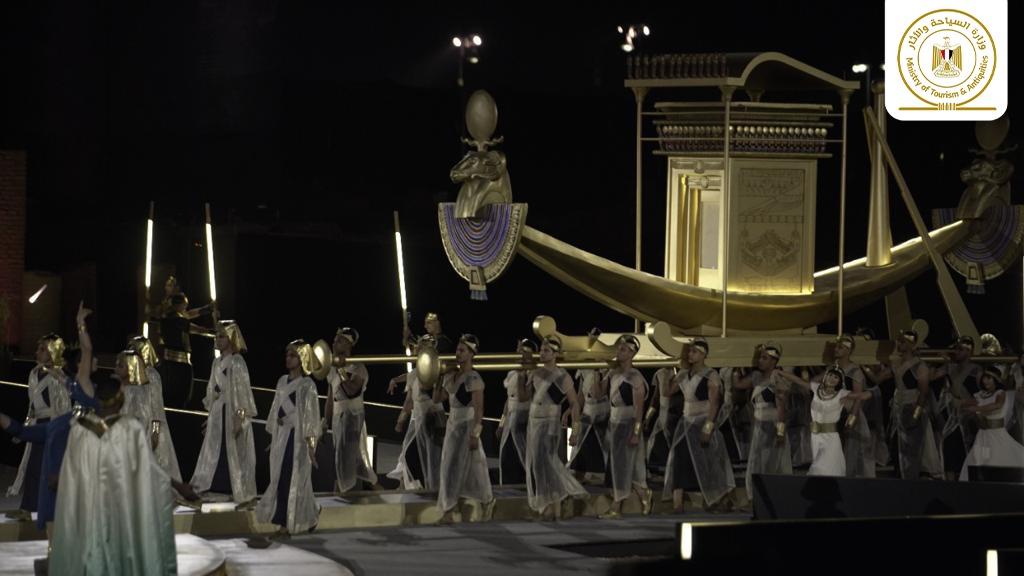 People perform during the opening ceremony for the restored Avenue of the Sphinxes or Road of the Rams, a 3,000-year-old avenue that connects Luxor Temple with Karnak Temple, in Luxor, Egypt, November 25, 2021.3