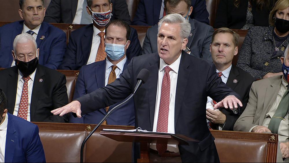 In hours-long rant, GOP&rsquo;s &lsquo;angry&rsquo; McCarthy stalls Biden bill