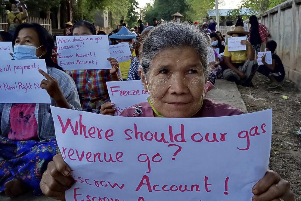 Myanmar public urges gas sanctions to stop military funding