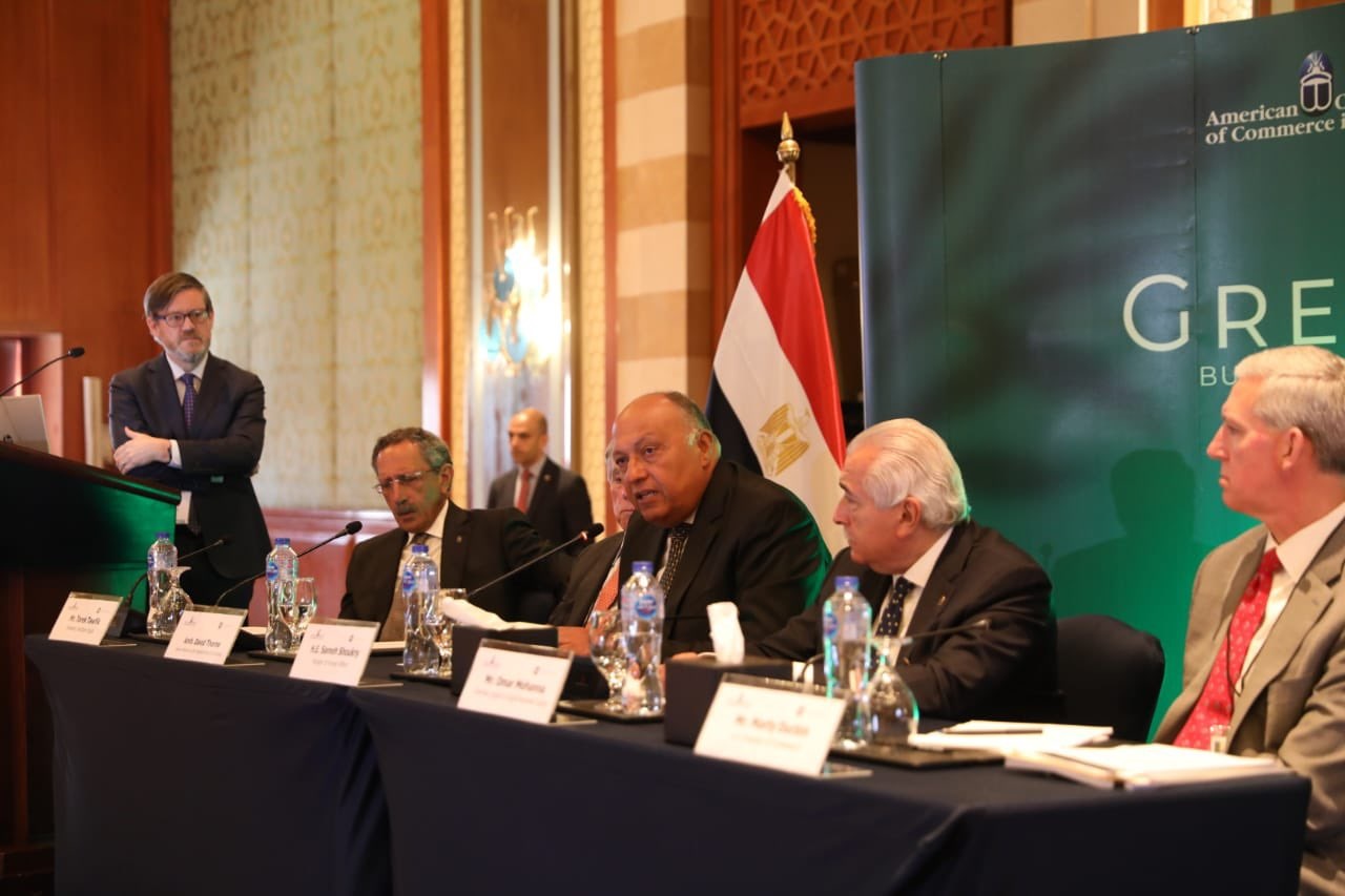 Egypt FM meets delegation from the US&rsquo;s GreenTech Business Mission