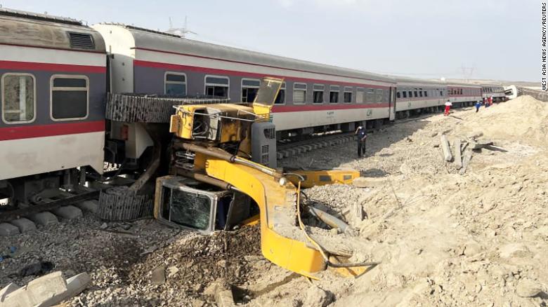 Iranian passenger train derails, killing at least 17