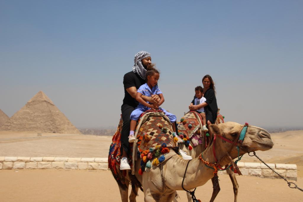 Giza Pyramids area hosts John Legend and his family