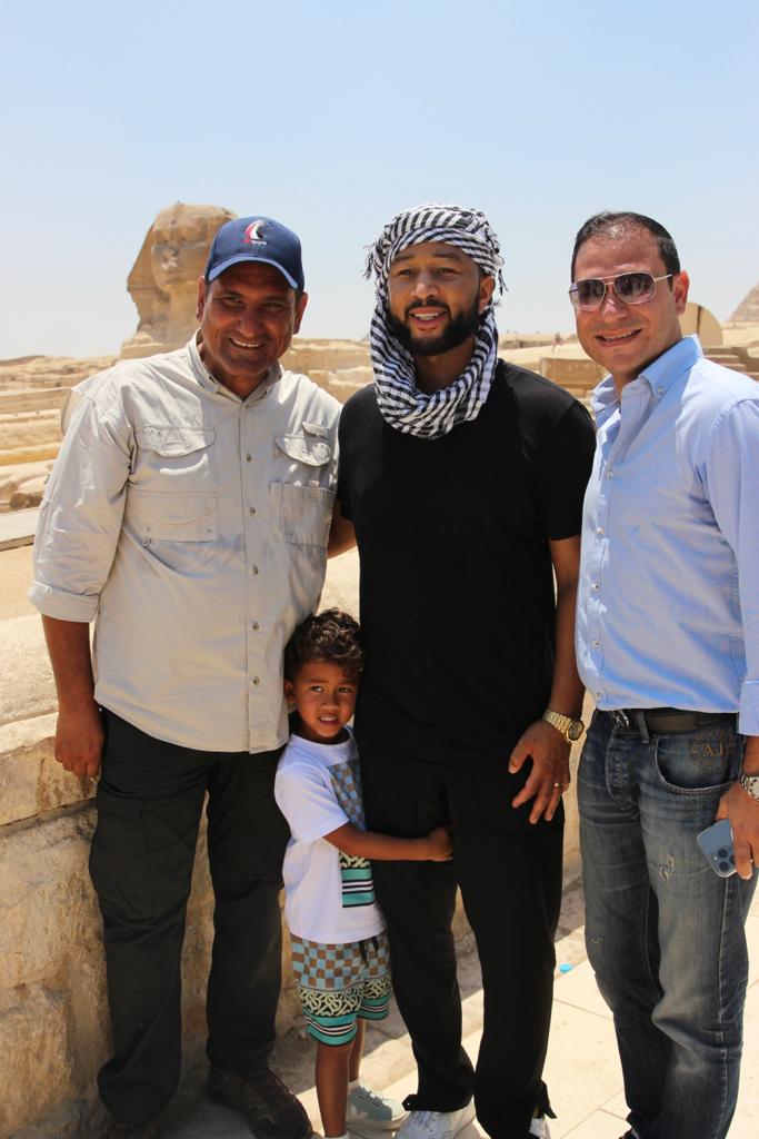 Giza Pyramids area hosts John Legend and his family