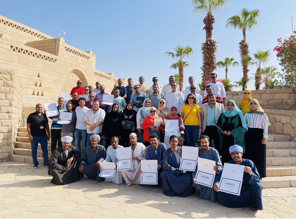 150 workers at Aswan archaeological sites complete communication skills training course