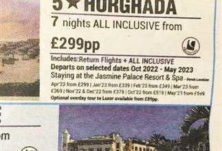 Ad sparks anger in tourism sector for setting trip to Egypt at 299 sterling pounds