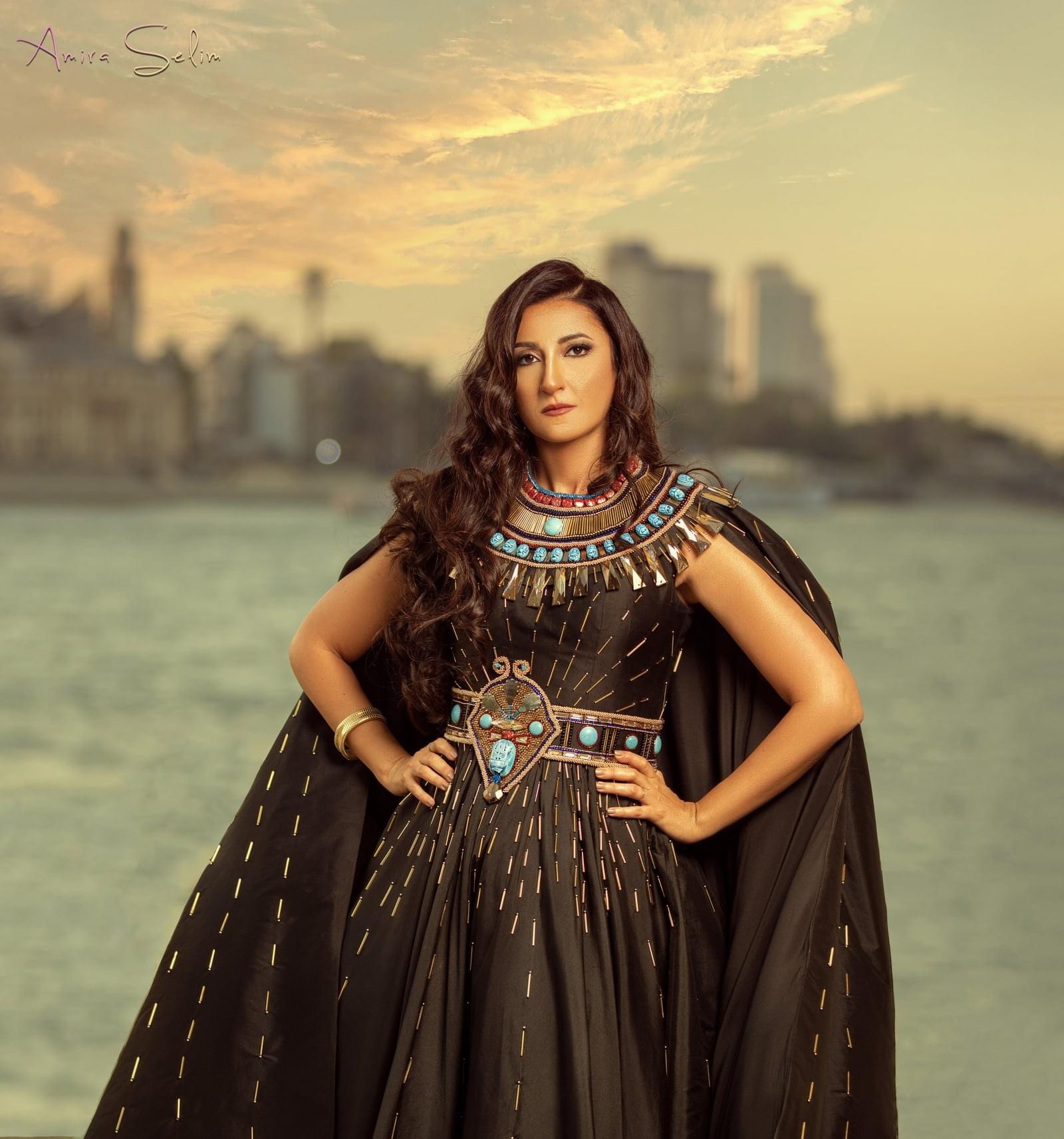 Amira Selim performs in a charity concert at the Italian Embassy in Cairo