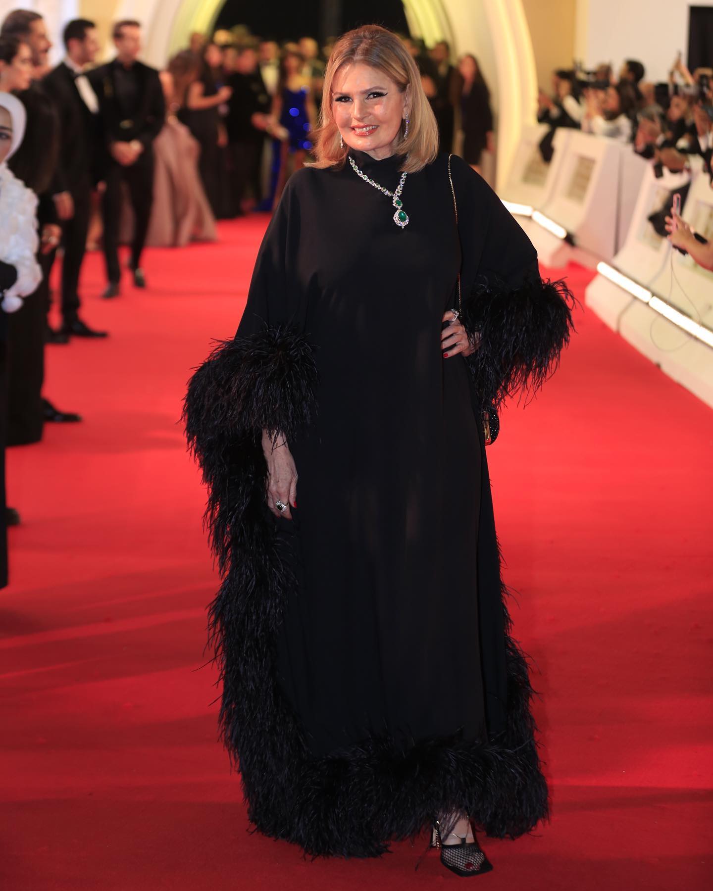 Actress Youssra at the Cairo International Film Festival.