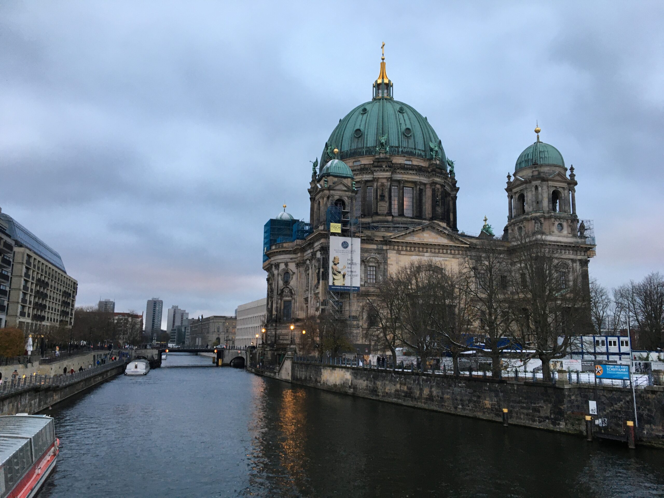The Berlin Cathedral overlooking the River Spree.