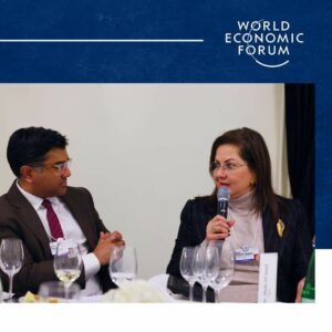 Egypt’s Minister of Planning and Economic Development Hala al-Saeed at the World Economic Forum