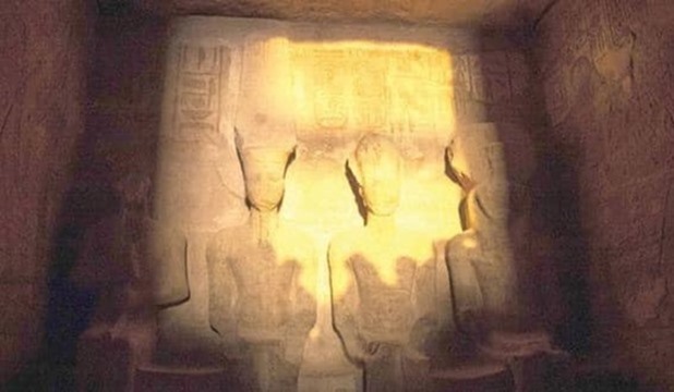Sun illuminates face of Ramses II in Aswan