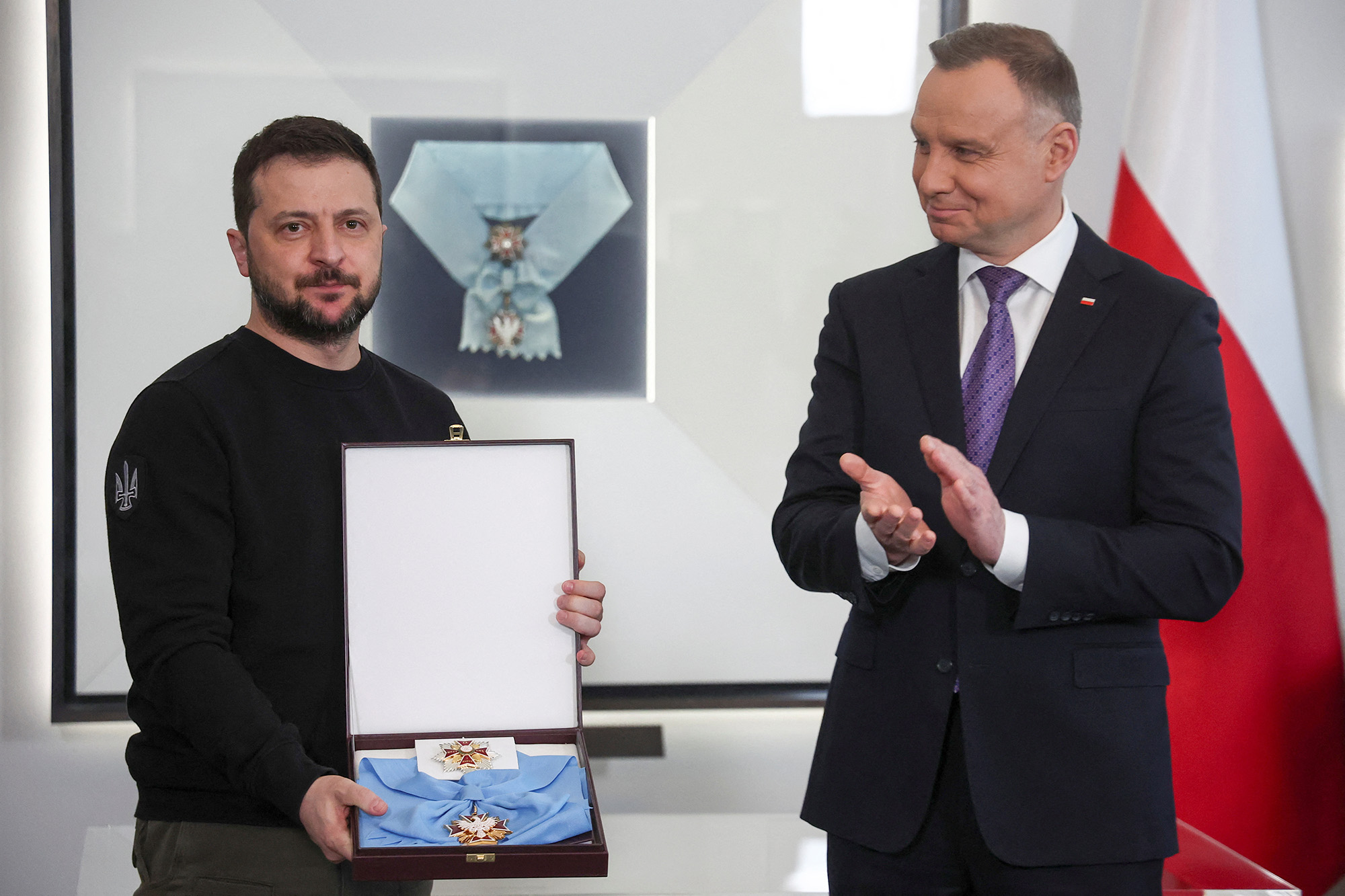 Poland’s President Duda awards country’s “oldest and highest” order to Ukrainian leader Zelensky Poland’s President Duda awards country’s “oldest and highest” order to Ukrainian leader Zelensky