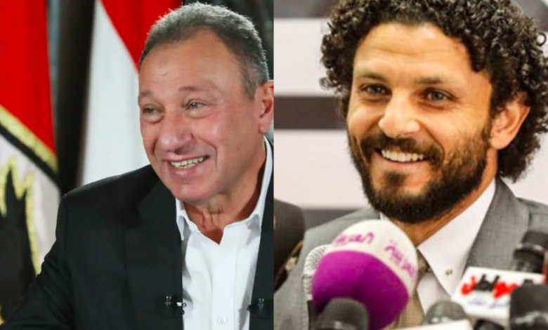 Mahmoud al-Khatib, Al-Ahly Club President and Hossam Ghaly, a member of the Al-Ahly club’s board of directors.