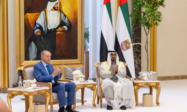 President His Highness Sheikh Mohamed bin Zayed Al Nahyan and Turkish President Recep Tayyip Erdogan