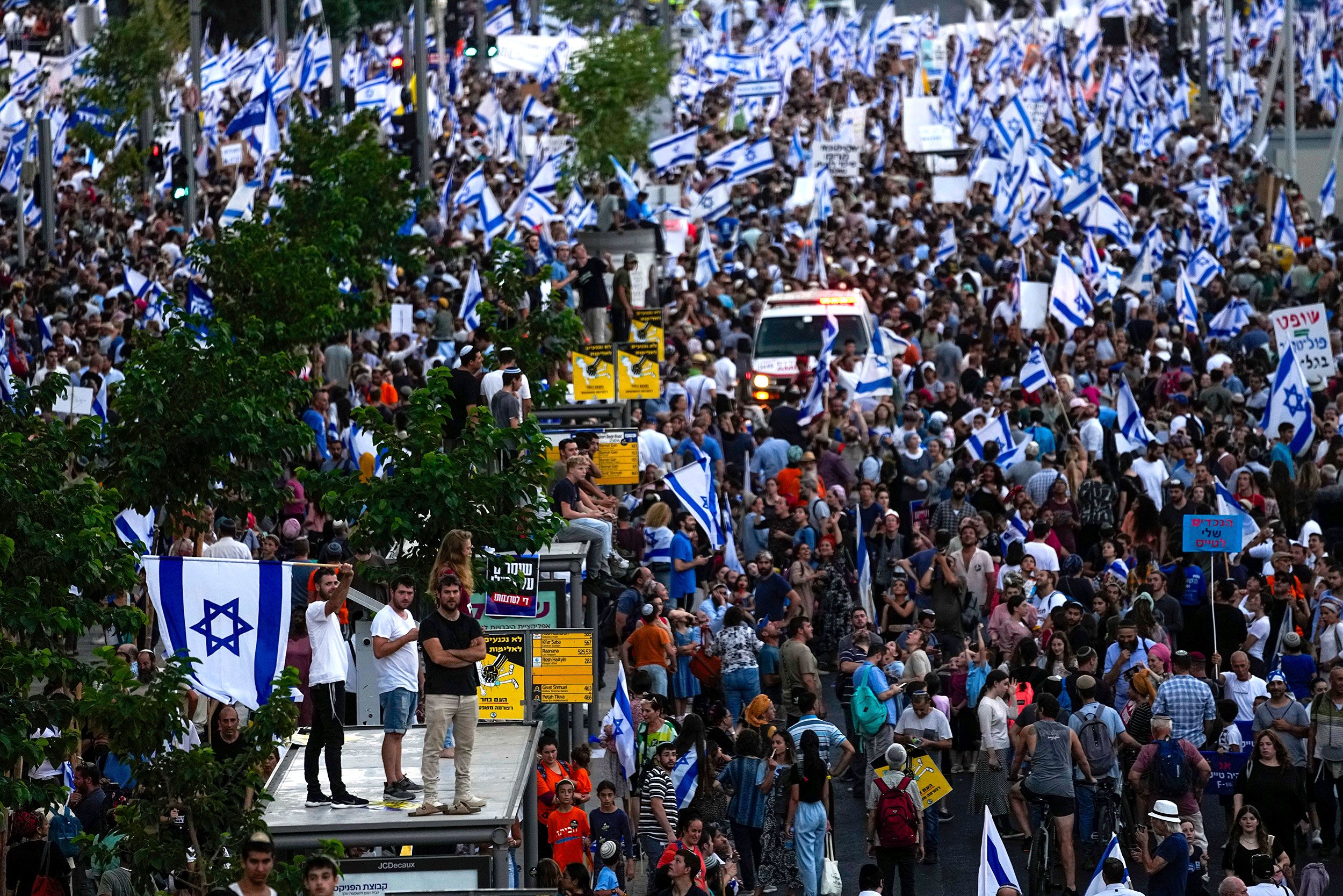 Most Israelis oppose the court overhaul. But a minority is backing Netanyahu to the hilt