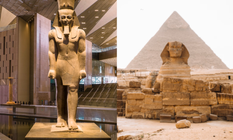 Grand Egyptian Museum and Giza Pyramids Plateau