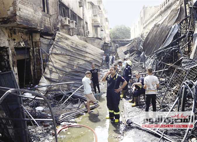 Fire destroys 12 shops and a building in Sayyida Zeinab