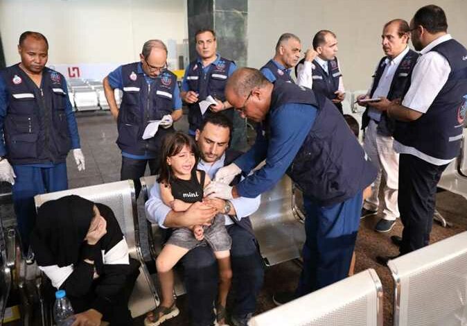 First group of Palestinians injured in the events of Gaza arrive to Egypt for treatment