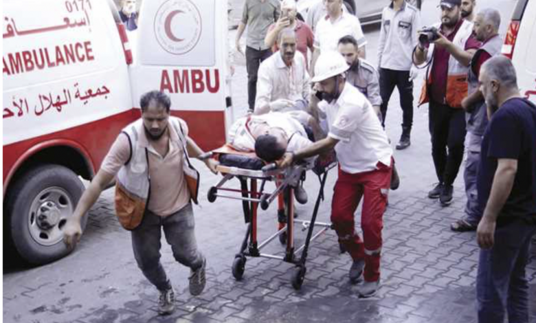 Ambulances in Gaza