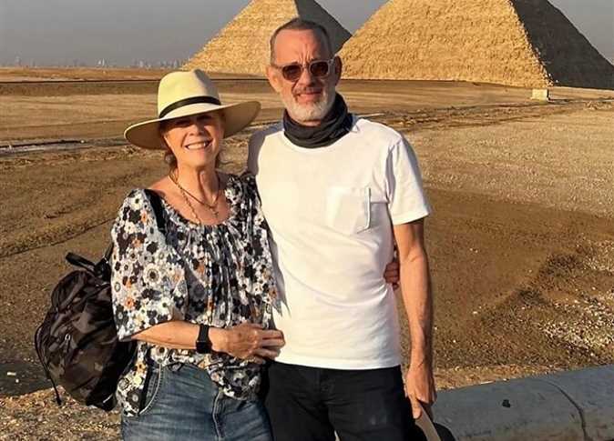 Tom Hanks and wife spotted touring the Giza Pyramids