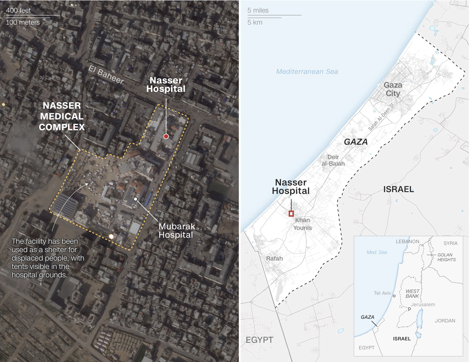 Sources: Planet Labs (satellite image: Feb. 4, 2024), Israel Defense Forces, Hamas-controlled Palestinian Ministry of Health, OpenStreetMapGraphic: Lou Robinson, CNN