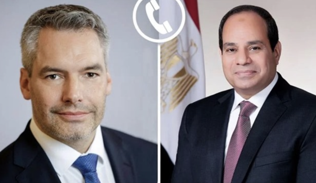 President Sisi speaks with Austrian Chancellor