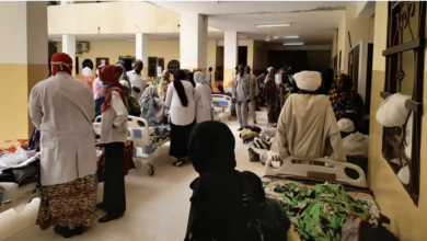 People wait to receive treatment at a hospital in El Fasher, Sudan, in May 2023. from Mohamed Gibreel Adam/MSF