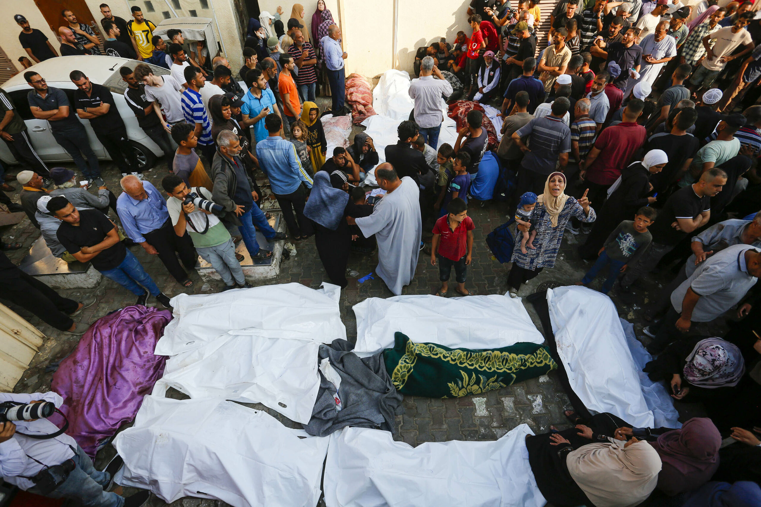 Scores killed in Israeli strike on Gaza’s Deir El-Balah, hospital staff say