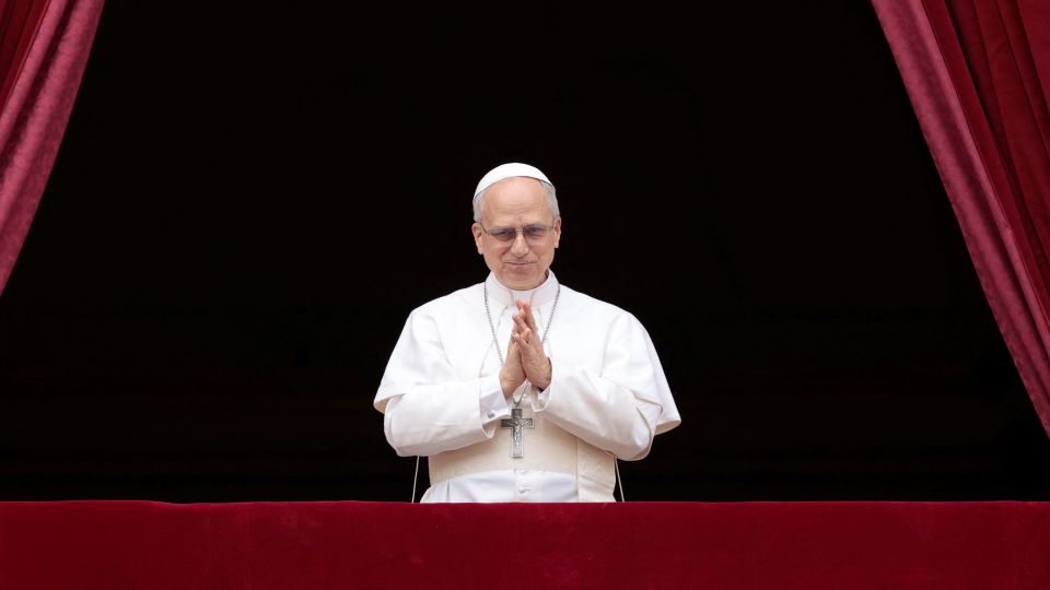 ‘Never again war!’ Pope Leo calls for peace in Ukraine and Gaza in first Vatican address since his election