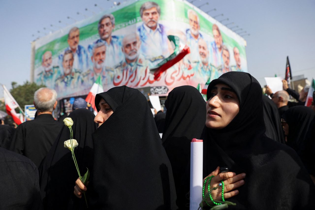 Mourners gather in Tehran as state funeral for senior figures underway
