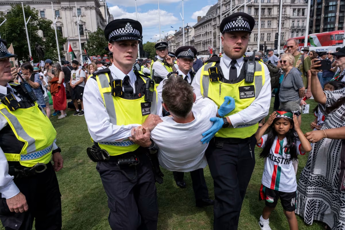 London police arrest 466 people for backing banned Palestine Action group