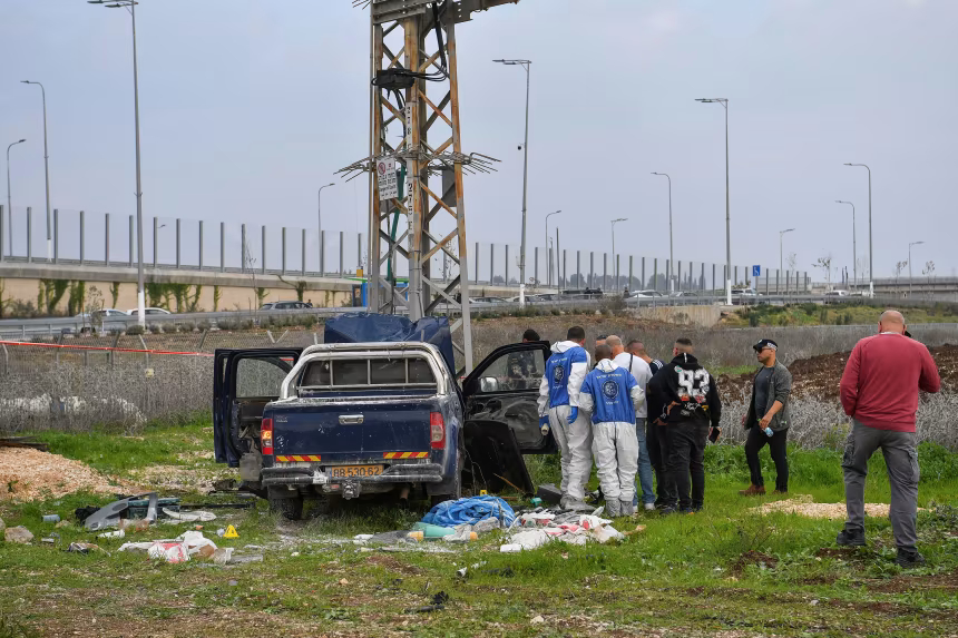 Two Israelis killed in Palestinian car-ramming and stabbing attack, police say