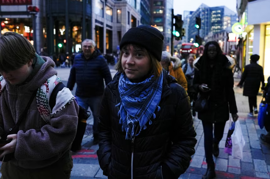 Greta Thunberg arrested for pro-Palestinian protest under UK terrorism law Greta Thunberg arrested for pro-Palestinian protest under UK terrorism law